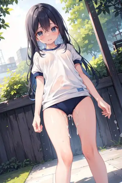 [とらいあどら]体操服ブルマの女の子に中出しした後、もう一度ブルマを着せてみた 外出編