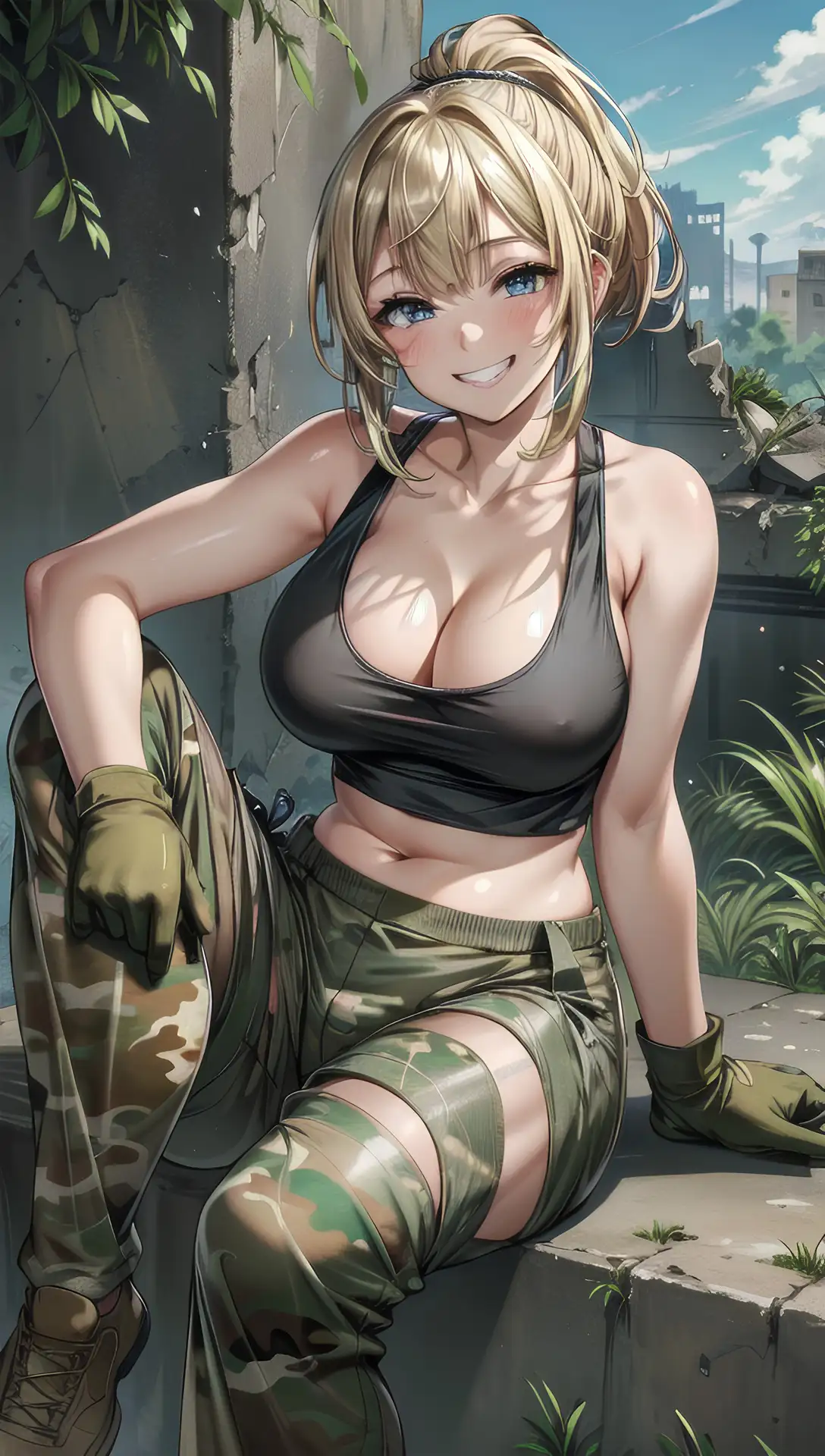 [べりーパイ]金髪巨乳の軍事体験