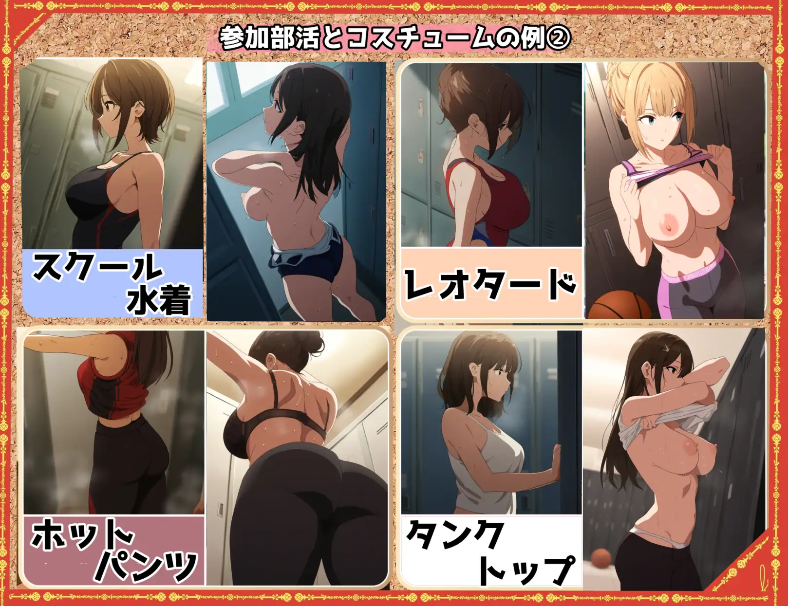 [青山堂]盗撮&汗蒸れフェチ特化 2020年代アニメ作画特集 スポーツ巨乳少女たちの運動部盗撮 --色白少女編- 500枚を撮影-