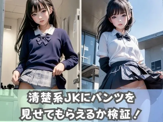 [美女AIコレクション]【制服女子校生】同級生の清楚系JKにパンツ見せてとお願いしたら、エッチな下着がたくさん拝めた件