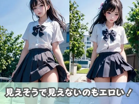 [美女AIコレクション]【制服女子校生】同級生の清楚系JKにパンツ見せてとお願いしたら、エッチな下着がたくさん拝めた件