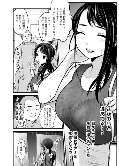 [だむ工房]【30%OFF】28歳清楚系女子アナが変態マッサージ屋でHなコトされまくっちゃう話