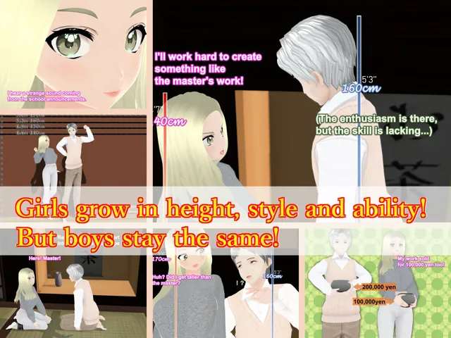 [女子成長クラブ]Outgrowing only girls， Overtake boys， Growth sound Clay Modeling Arc