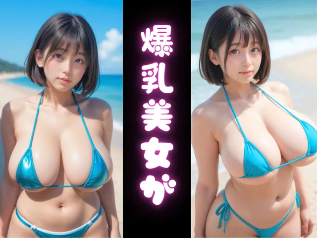 [りんりんあーと]【30%OFF】爆乳マイクロビキニ美女がビーチで中出し後に「くぱぁ」176連発