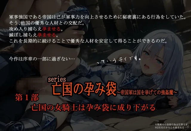 [主菜館]亡国の孕み袋 〜帝国軍は国を挙げての強●魔〜 第一部 亡国の女騎士は孕み袋に成り下がる