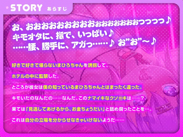 [メスガキプレイ]【90%OFF】誘拐した推しどるの性格がゴミクソだったので、脳みそ壊れるまでブチ犯しました♪（KU100マイク収録作品）