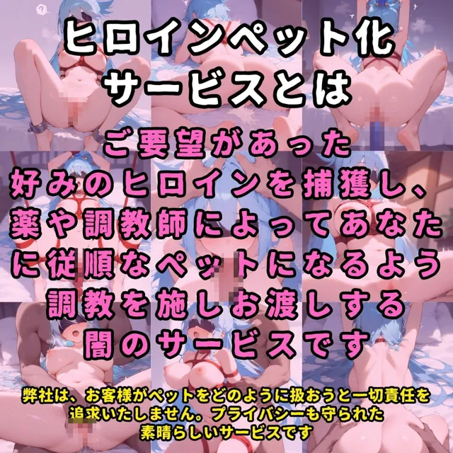 [ハルシネーションクラブ]ヒロインペット化調教ドキュメンタリー【某素晴らしい世界/ア●ア編】〜ヒロインが拉致され調教師にイカされまくってご主人様の元に出荷されるまで〜