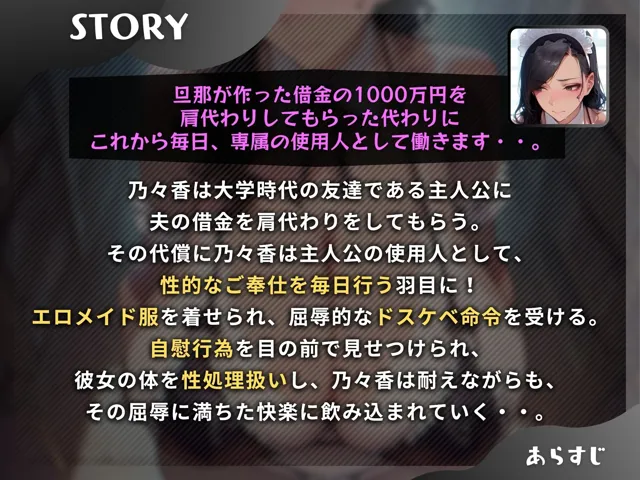 [ドM女史団]借金ネトラレ妻に命令【夫公認】ご奉仕で性処理躾け〜大学時代の友達に躾けられて〜【KU100】