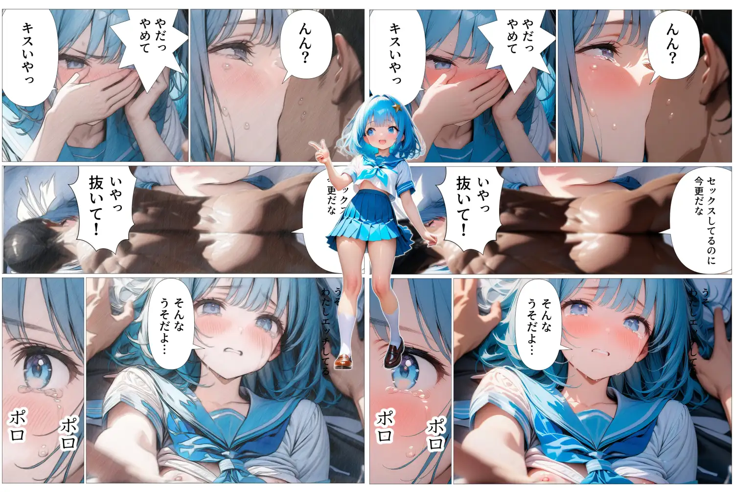 [てんでしゅがー]異世界転移した美少女がモブ男に負ける漫画