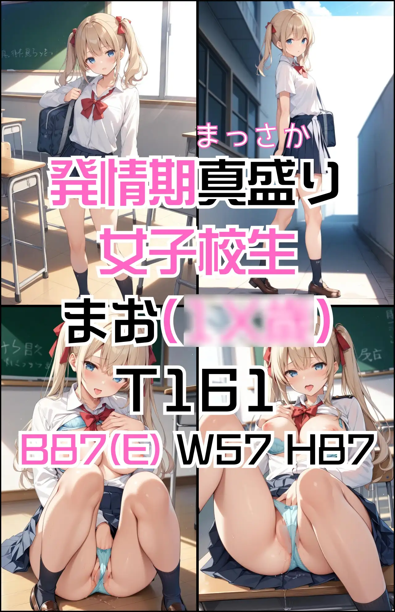 [カワイイ法人SJMアニメ]「発情期女子校生まお」JK制服で着衣性交!