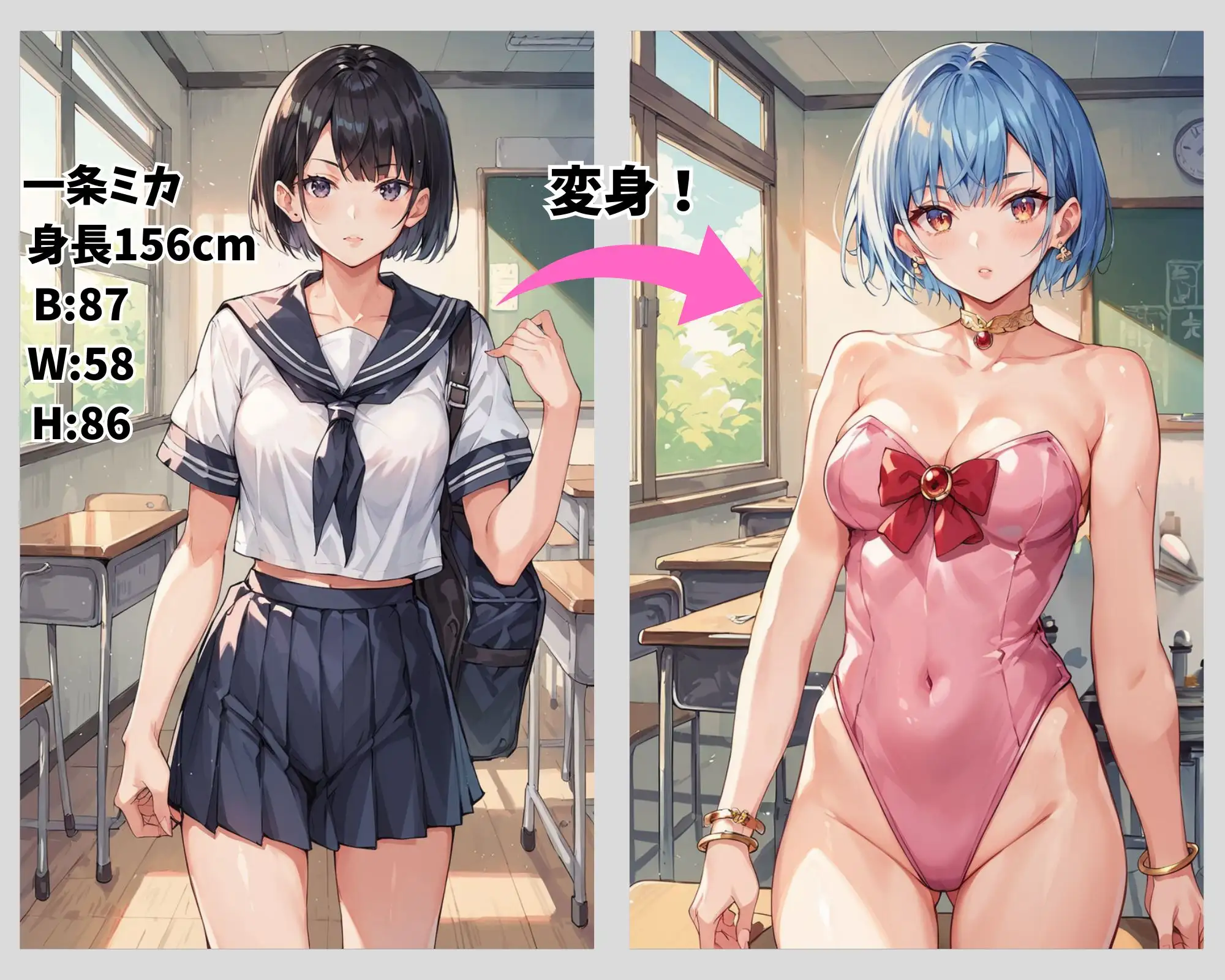 [AI picture factory]【フルカラーコミック】敗北した女子校生ヒロイン 〜犯された変身ヒロイン「ミカ」〜