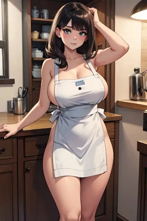 [AIクラブ]裸エプロンの巨乳人妻