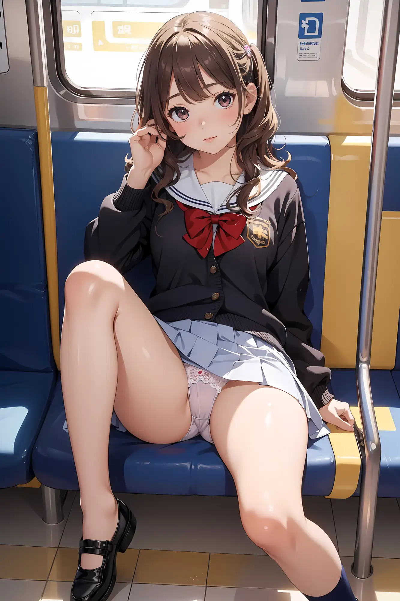 [るんぽす]電車でJKパンチラ集