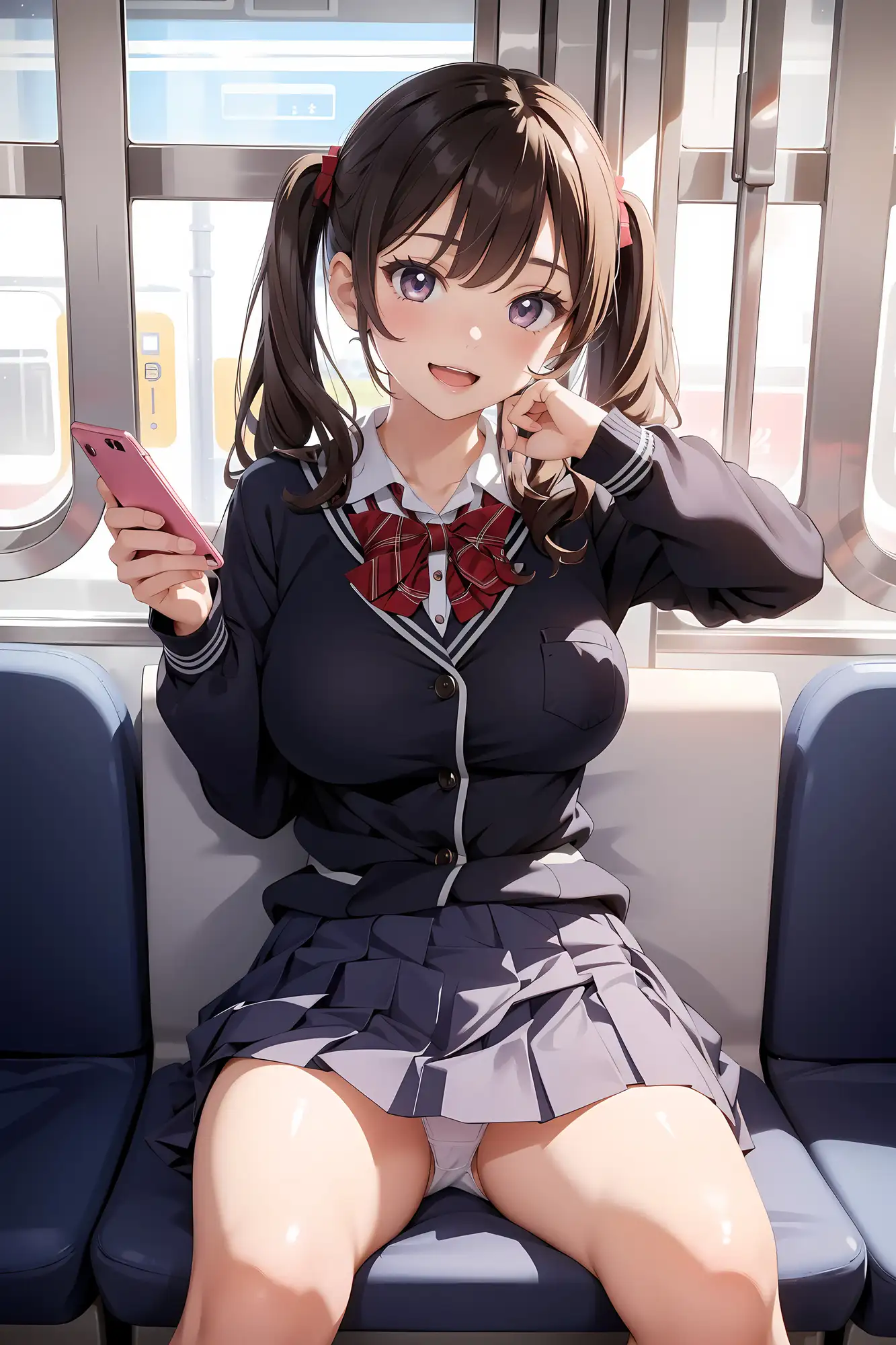 [るんぽす]電車でJKパンチラ集