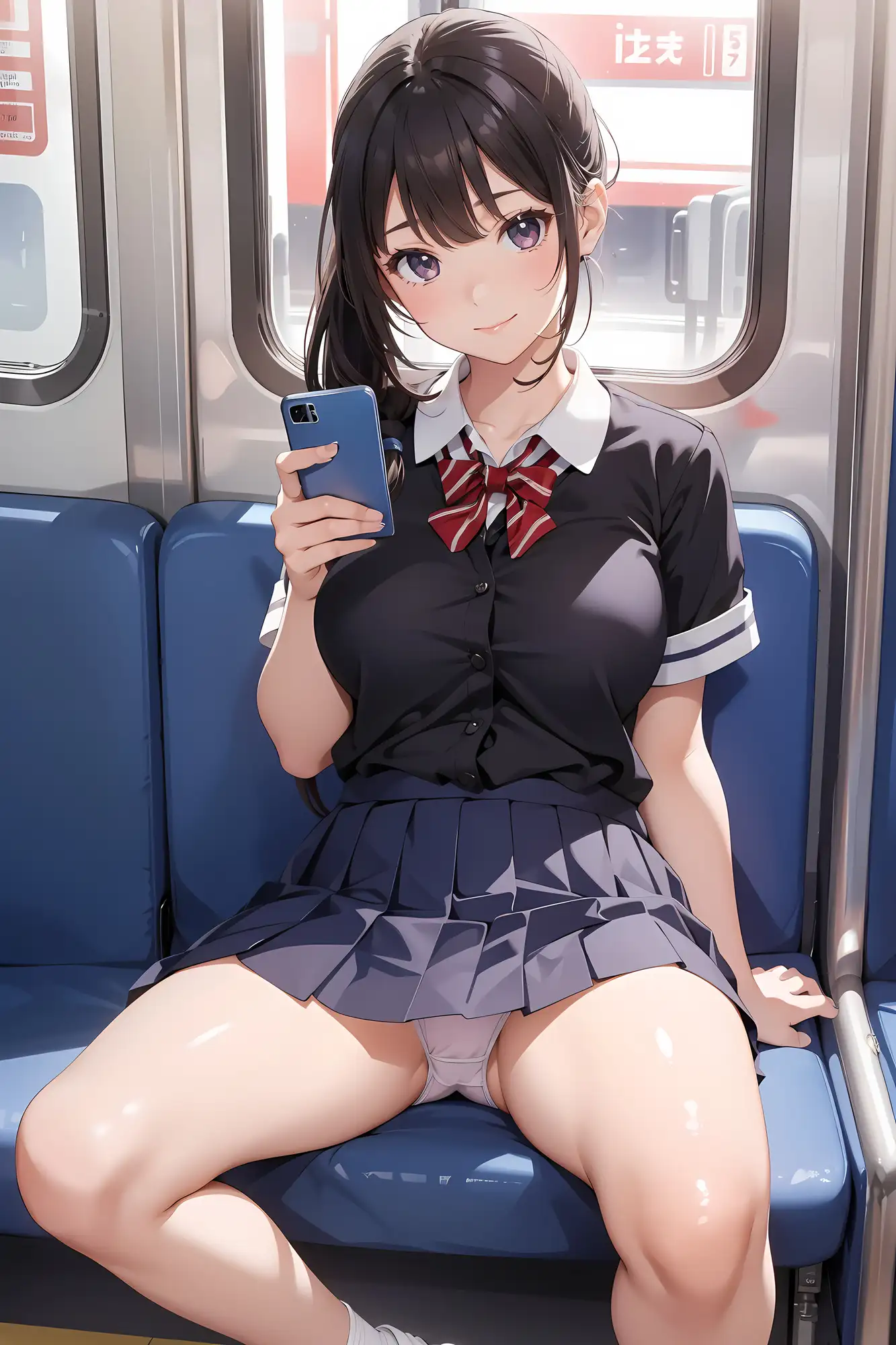 [るんぽす]電車でJKパンチラ集