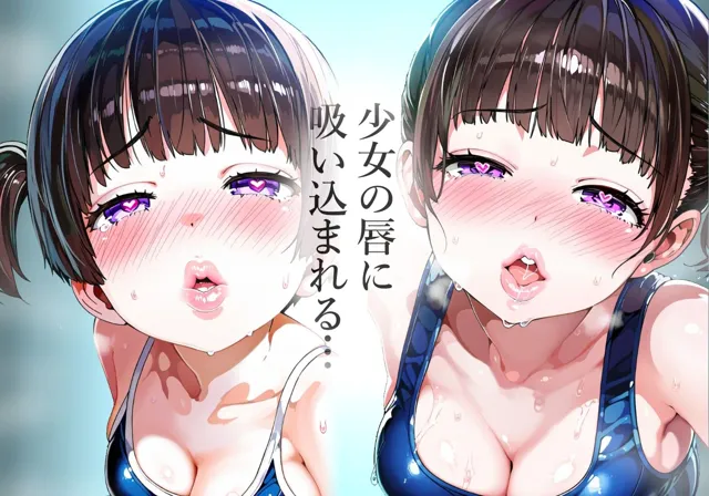 [吸着性粘膜]【唇フェチ】キス大好きスク水少女 キス顔編