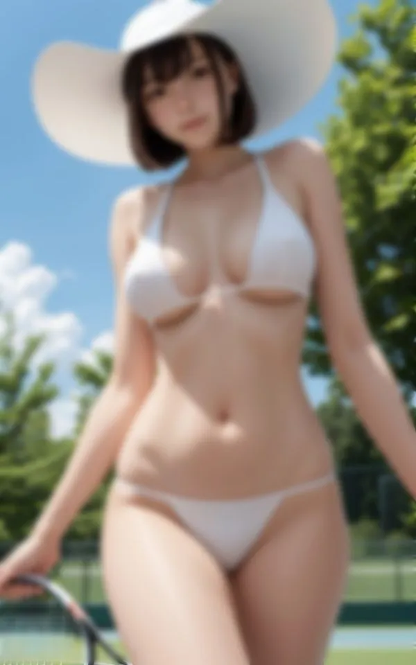 [AIレボリューション]テニサーの集まりに淫らな衣装で参加したドスケベ新人部員画像集