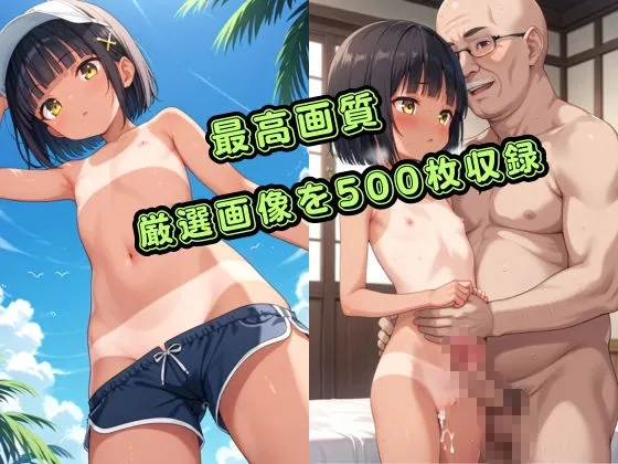 [ウエストホームタウン]【30%OFF】【500枚】つるぺた日焼け少女VS射精したくない早漏おじさん