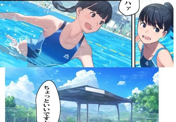 [まんまるまりん]目の前にいた水着ガールを催●アプリでボクの肉体彼女にしてみた