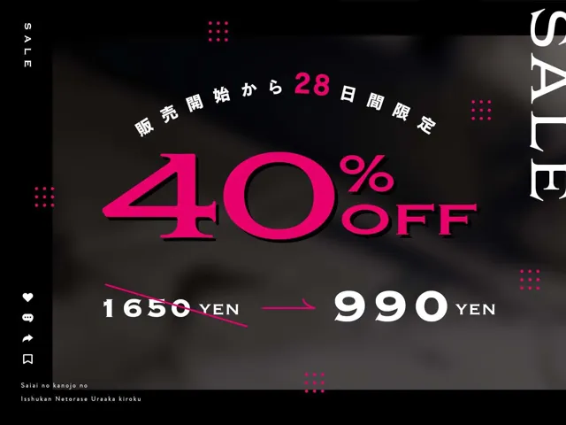 [あくあぽけっと]【40%OFF】【寝取らせ性癖】最愛の彼女の一週間NTR記録〜あなたが知らない喘ぎ声〜