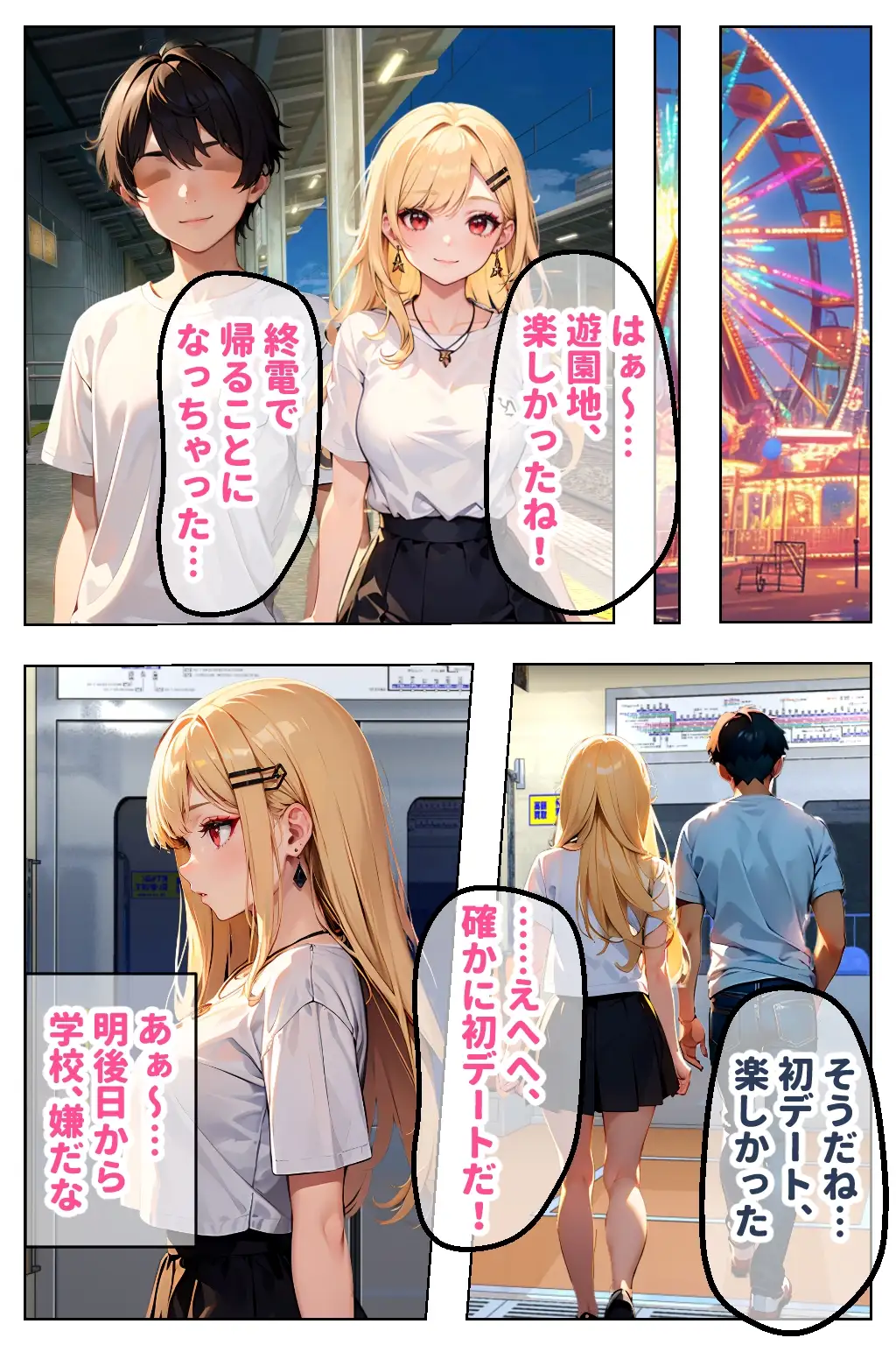 [官能マンガ]見た目ギャル、中身清楚が堕ちるまで(3)電車H編