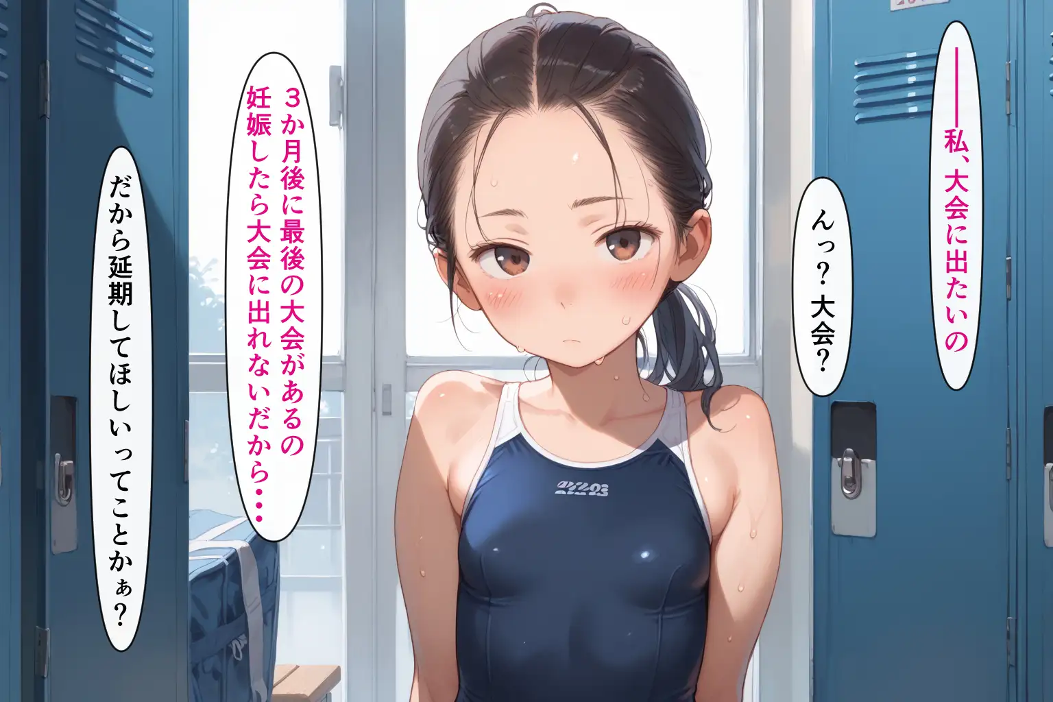 [AIシコリえっち]種付けおじさんは人類を救いたい 水泳少女孕ませ編