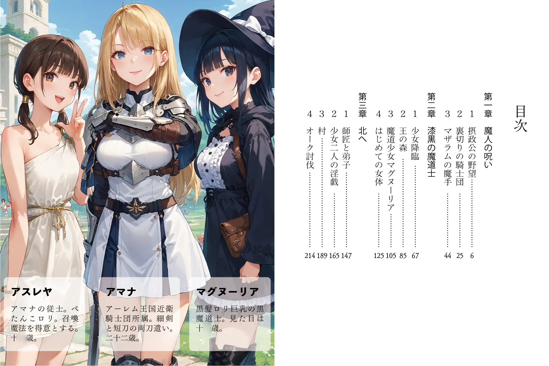 [獨去書房]ふたなり剣士アマナと四人の戦乙女 第1巻