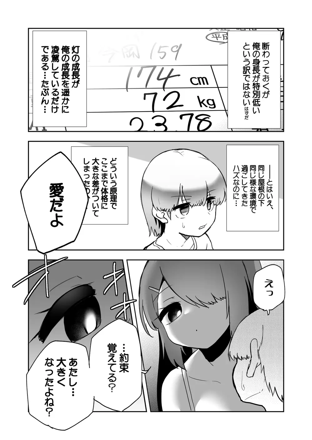 [数の子亭]愛も身体もデカい妹の話