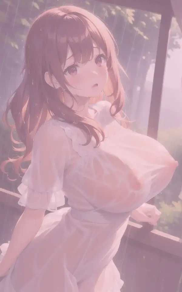 [可愛いAI美女]童顔巨乳美女 雨の日の初デート