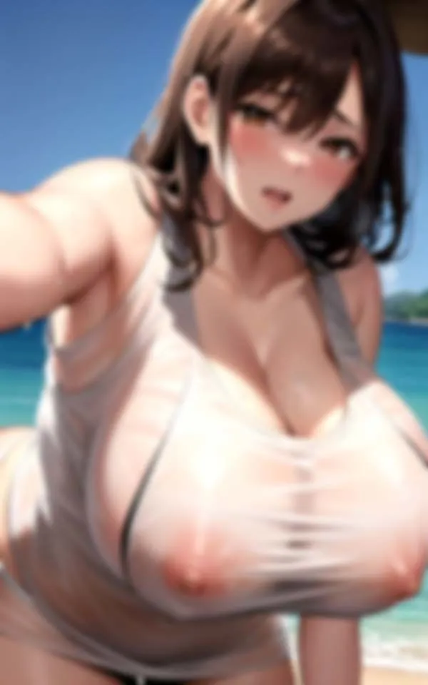 [妖艶絵巻]乳首スケスケノーブラで誘惑 淫乱爆乳妻の汗だく交尾