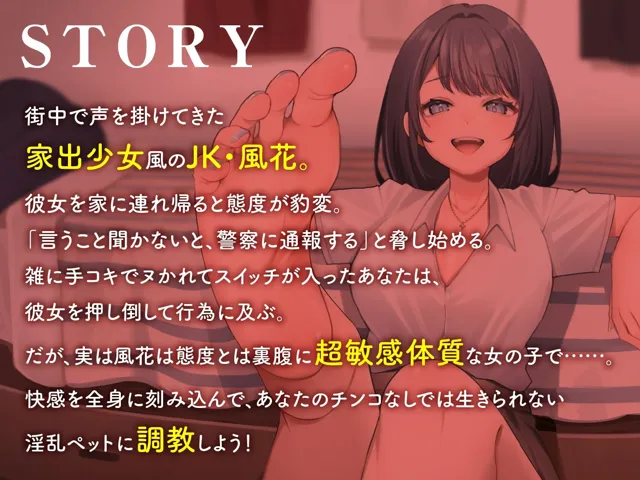 [東京録音堂]家出JKわからせ調教 タダで居座ろうとする生意気JKに身体で宿代を払わせる