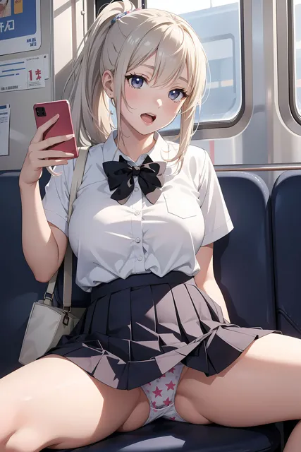 [るんぽす]電車でJKパンチラ集