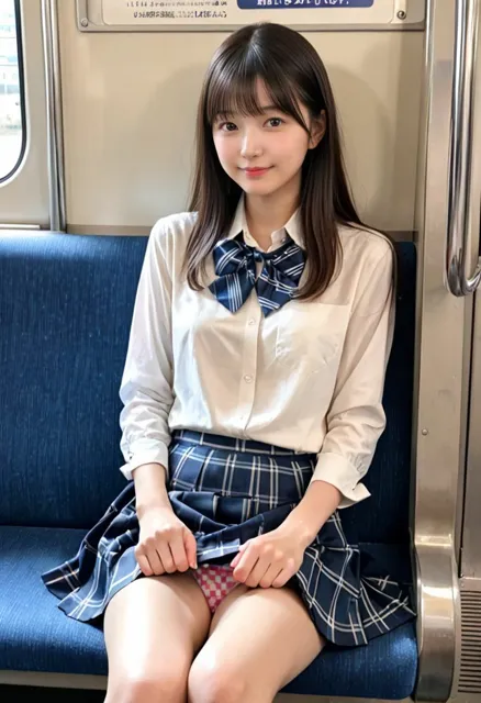 [ジブン]電車通学の女子校生の見せつけに我慢できず