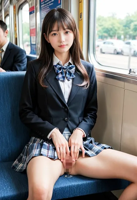 [ジブン]電車通学の女子校生の見せつけに我慢できず