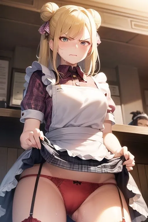 [AIパンツ部]嫌な顔してパンツ見せてくる女の子〜カフェ店員編〜