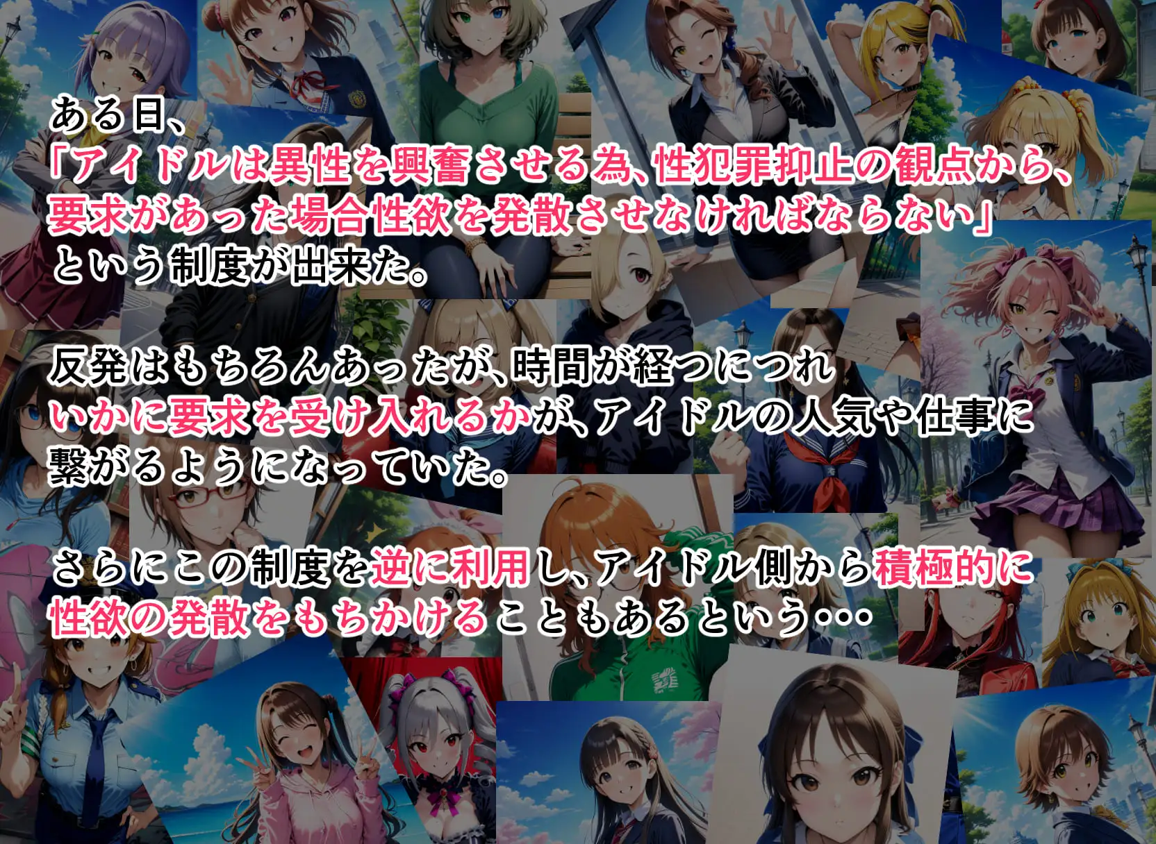 [妄想リアリティ]アイドルは異性を興奮させるので、責任を取って欲求を解消させないといけなくなりました【2コマCG集】