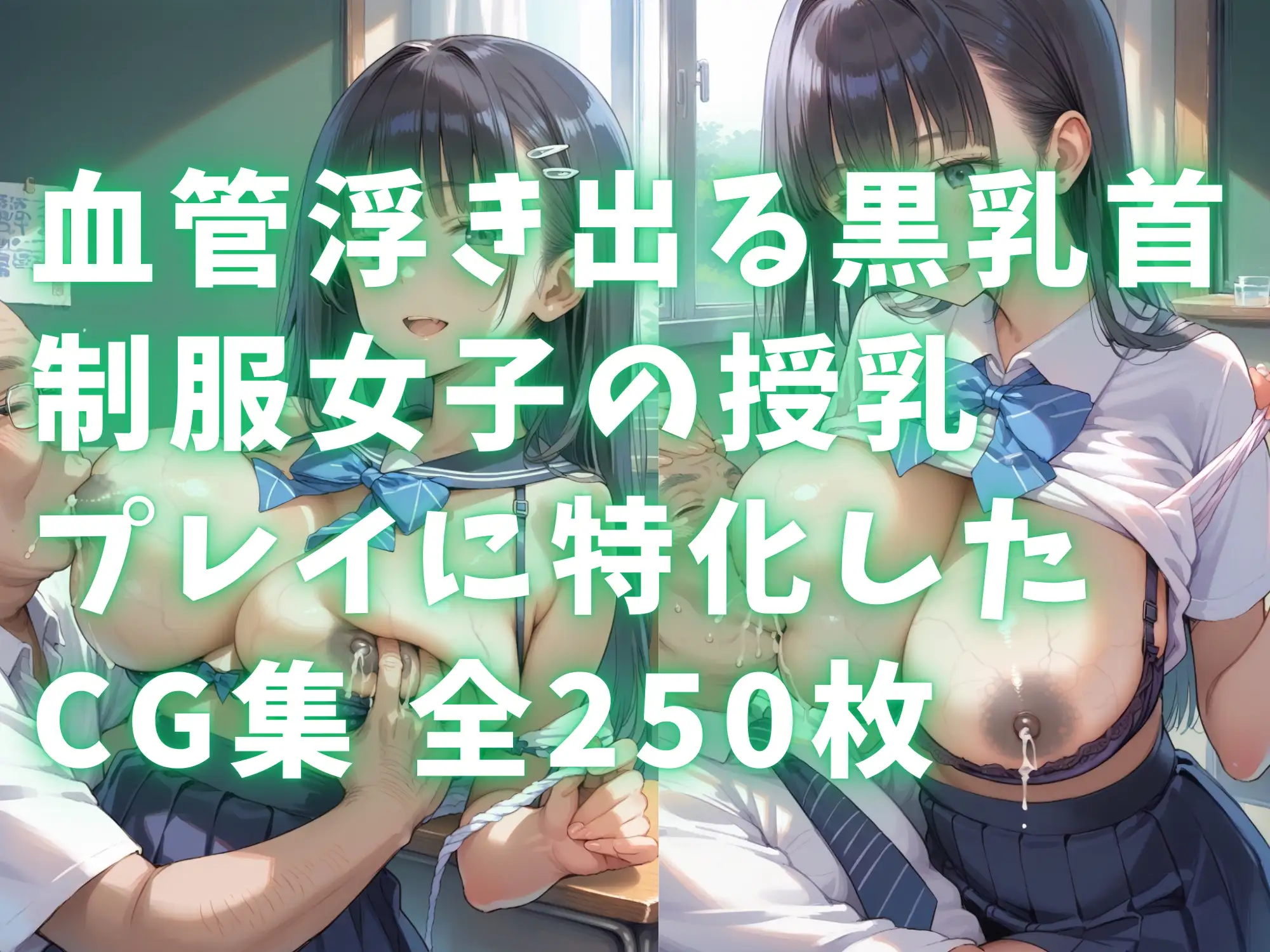 [エログラ]制服女子の授乳プレイ3種盛り 【250枚】