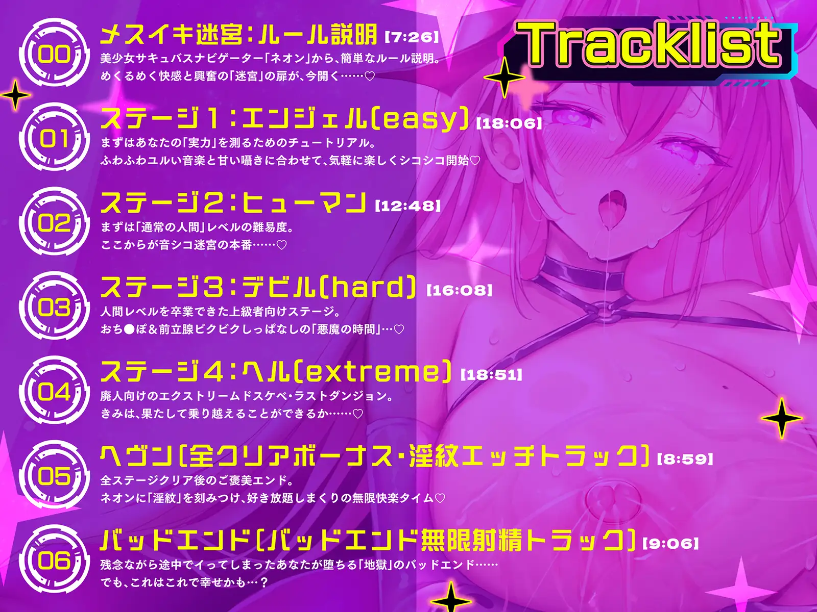 [空心菜館]【オナサポ音ゲー】音シコ!メスイキ迷宮～前立腺オナ感度までチートLV.アップしてしまう究極のシコゲー～【動画ゲーム付き】