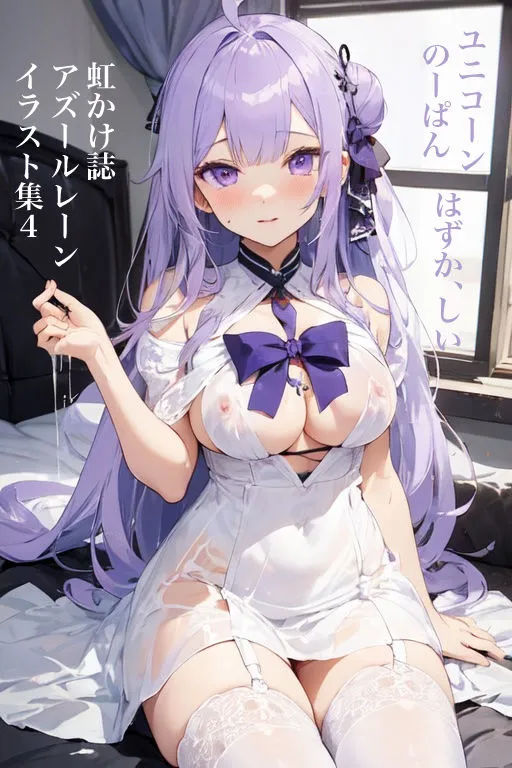 [九情承太郎商店]虹かけ誌 アズールレーン イラスト集4 ユニコーン のーぱん、はずか、しい