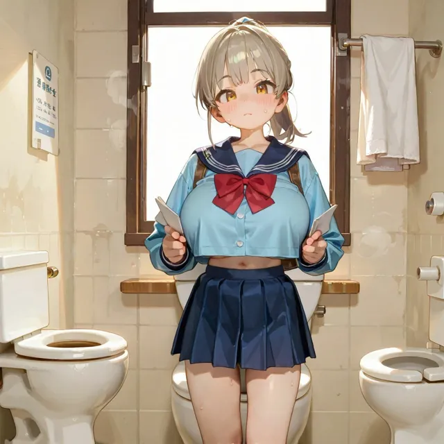 [みかさ屋]【95%OFF】地元で有名なヤリマン巨乳ギャルをトイレに連れ込んでレ●プしようとしたら、逆NTRされる04