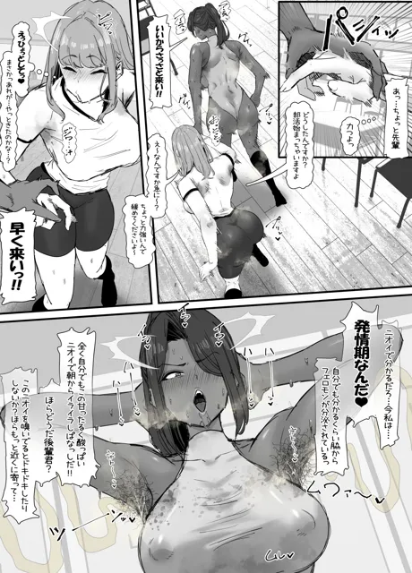 [エ浪漫画家]牝臭フェロモン先輩の強●脇嗅がせ行為を返り討ちにする後輩ふたなりの話