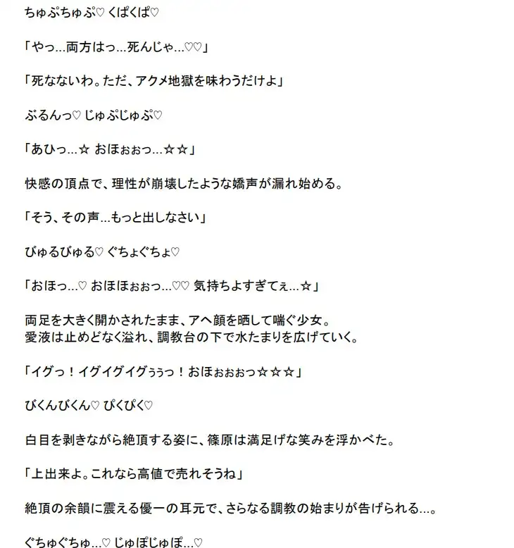 [TS×AR(年齢退行)ラボ]人身売買組織の商品となった警察官は永遠に続く快楽調教で雌堕ちする 〜TS化と若返りで少女に改造され、性奴○として生きる運命に堕とされた3人の男たち〜