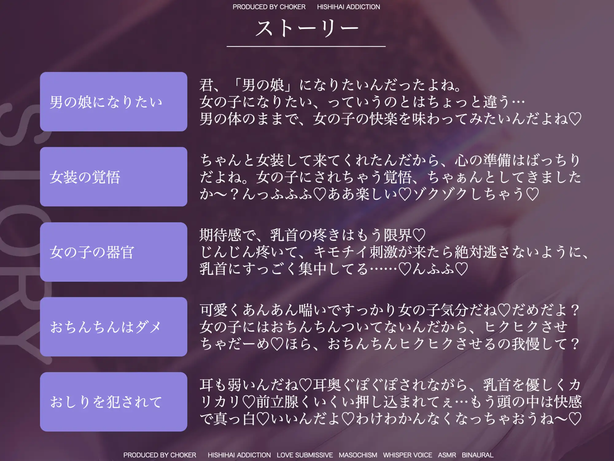 [被支配中毒]男の娘志願者のためのメス堕ちアクメ調教…SNSで有名なドS男の娘にメス快楽を徹底的に分からされる初心者女装男子♂