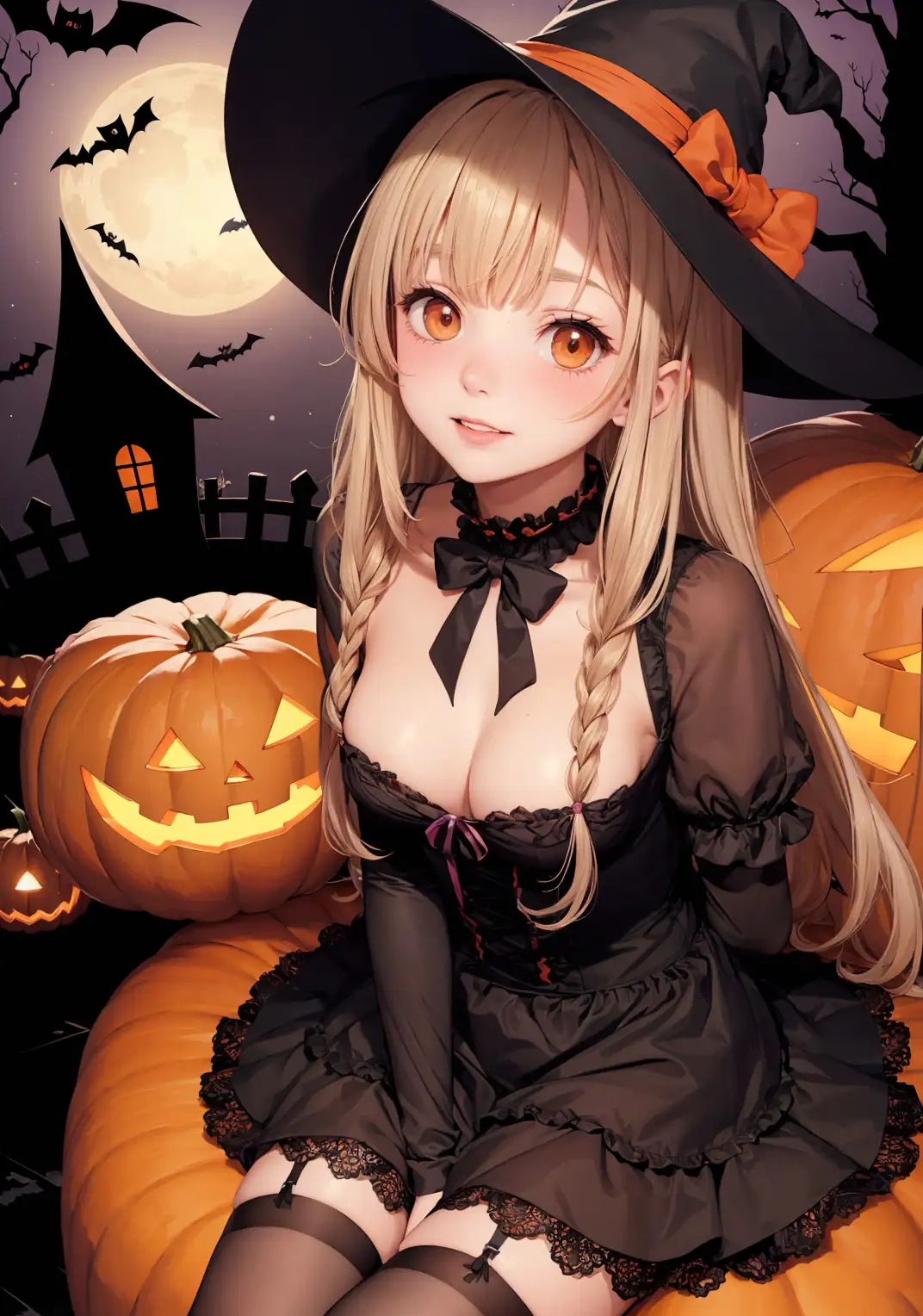 [Alice Museum]【ハロウィン美少女AIイラスト集】AI HALLOWEEN MODE【PNG97枚/PDF付】