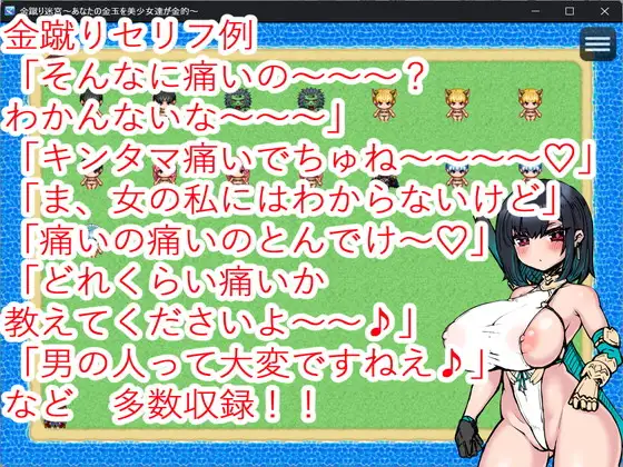 [イン堂]金蹴り迷宮～あなたの金玉を美少女達が金的～