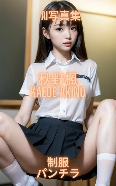 [Premium Girls]AI写真集 秋野楓 Kaede Akino 制服パンチラ