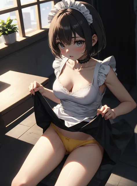 [川瀬と遊園地]パンチラ巨乳メイド2