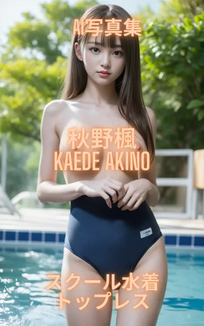 [Premium Girls]【50%OFF】AI写真集 秋野楓 Kaede Akino スクール水着トップレス