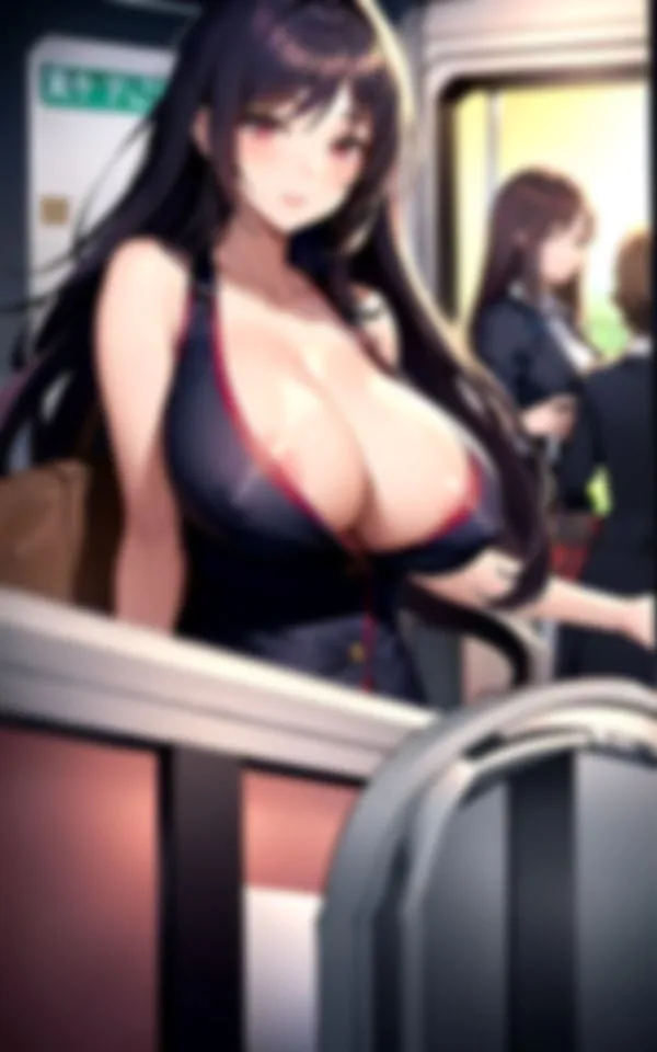 [深淵AI秘宝館]【90%OFF】通勤電車の爆乳姉さん