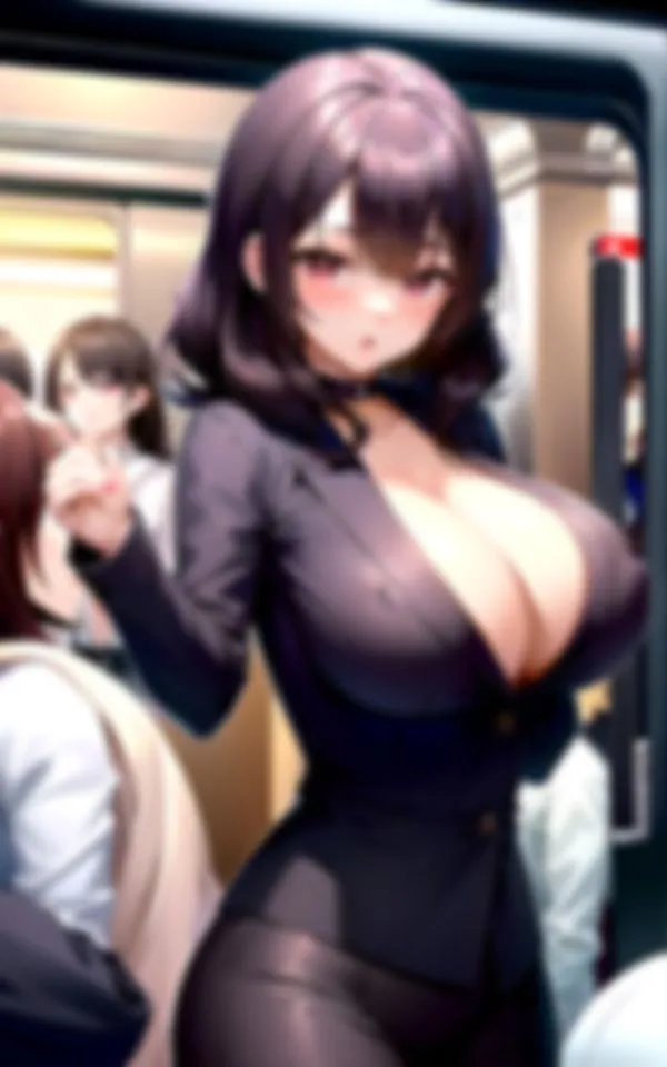 [深淵AI秘宝館]【90%OFF】通勤電車の爆乳姉さん